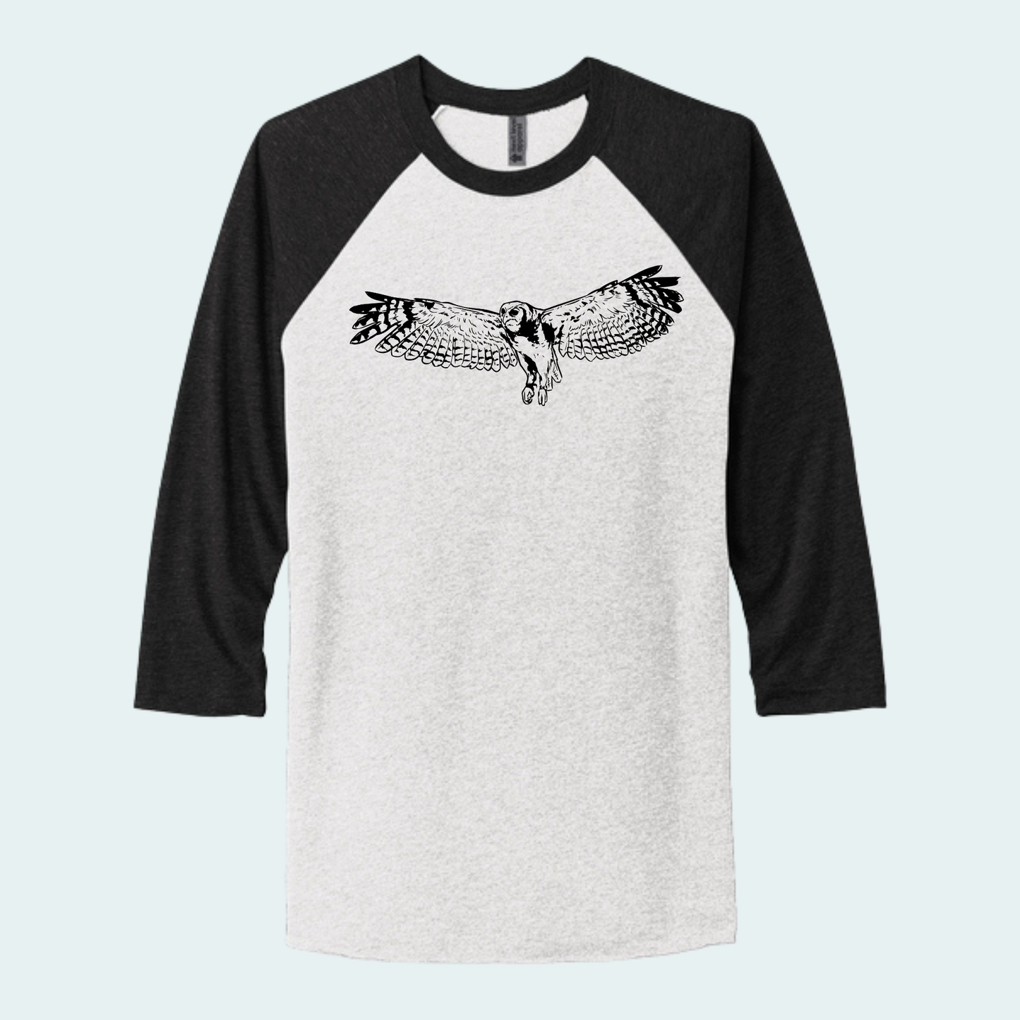 Verreaux's Eagle Owl (Limited Edition for August) Unisex 3/4-Sleeve Raglan Tee