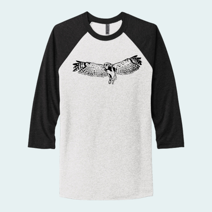 Verreaux's Eagle Owl (Limited Edition for August) Unisex 3/4-Sleeve Raglan Tee