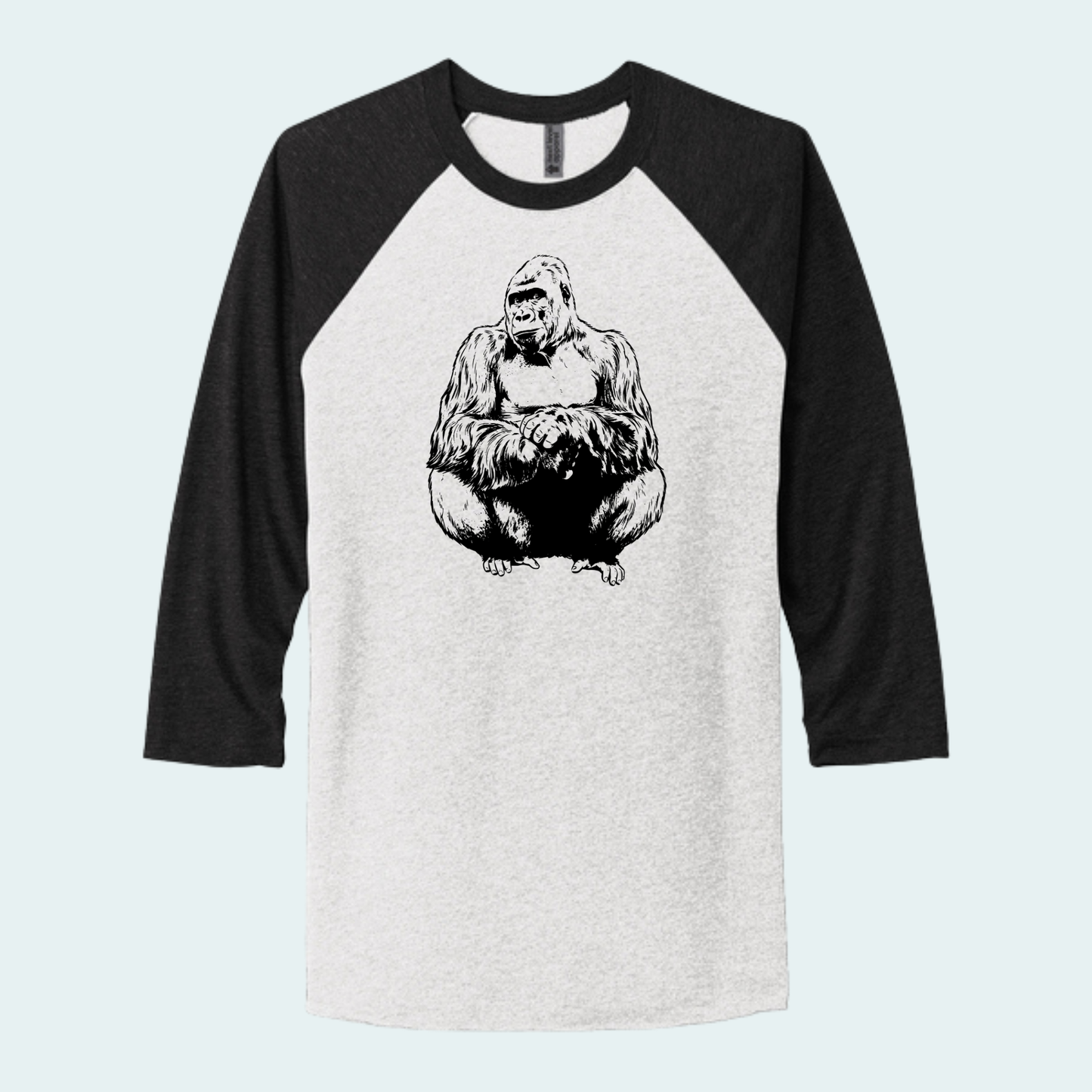 Western lowland Gorilla (Limited Edition for September) Unisex 3/4-Sleeve Raglan Tee