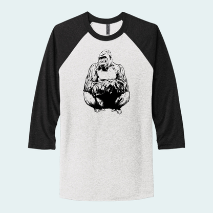 Western lowland Gorilla (Limited Edition for September) Unisex 3/4-Sleeve Raglan Tee