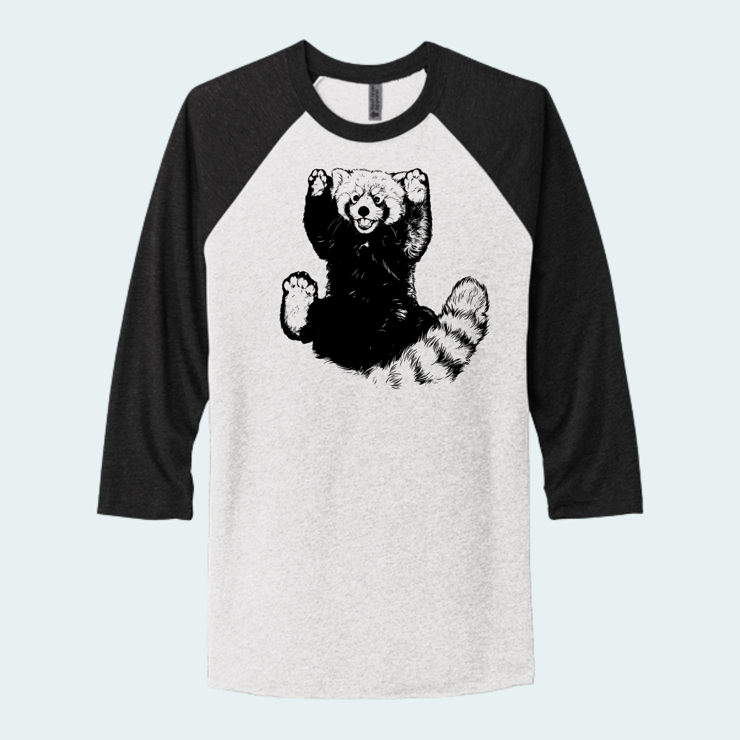 Red Panda - Paws UP (Limited Edition for September) Unisex 3/4-Sleeve Raglan Tee