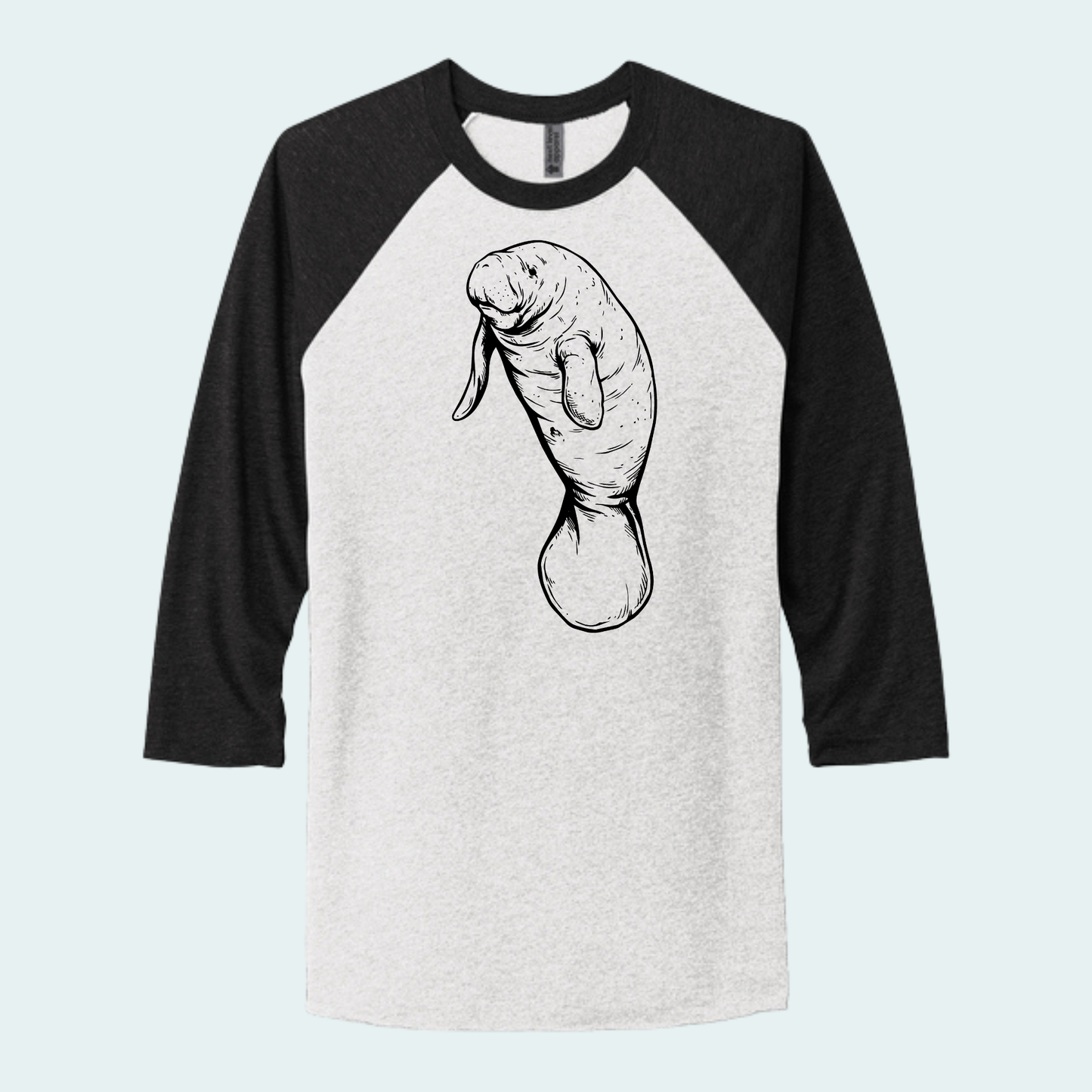 Manatee (Limited Edition for September) Unisex 3/4-Sleeve Raglan Tee