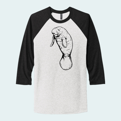 Manatee (Limited Edition for September) Unisex 3/4-Sleeve Raglan Tee