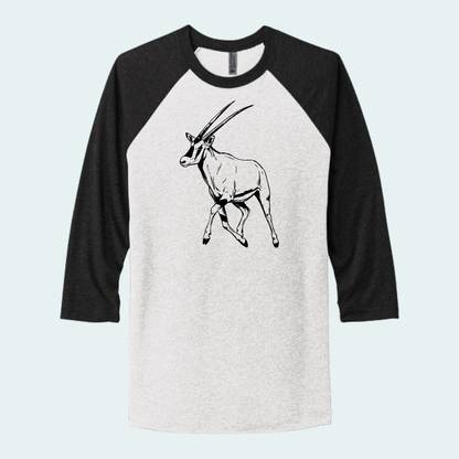 Beisa Oryx (Limited Edition for August) Unisex 3/4-Sleeve Raglan Tee