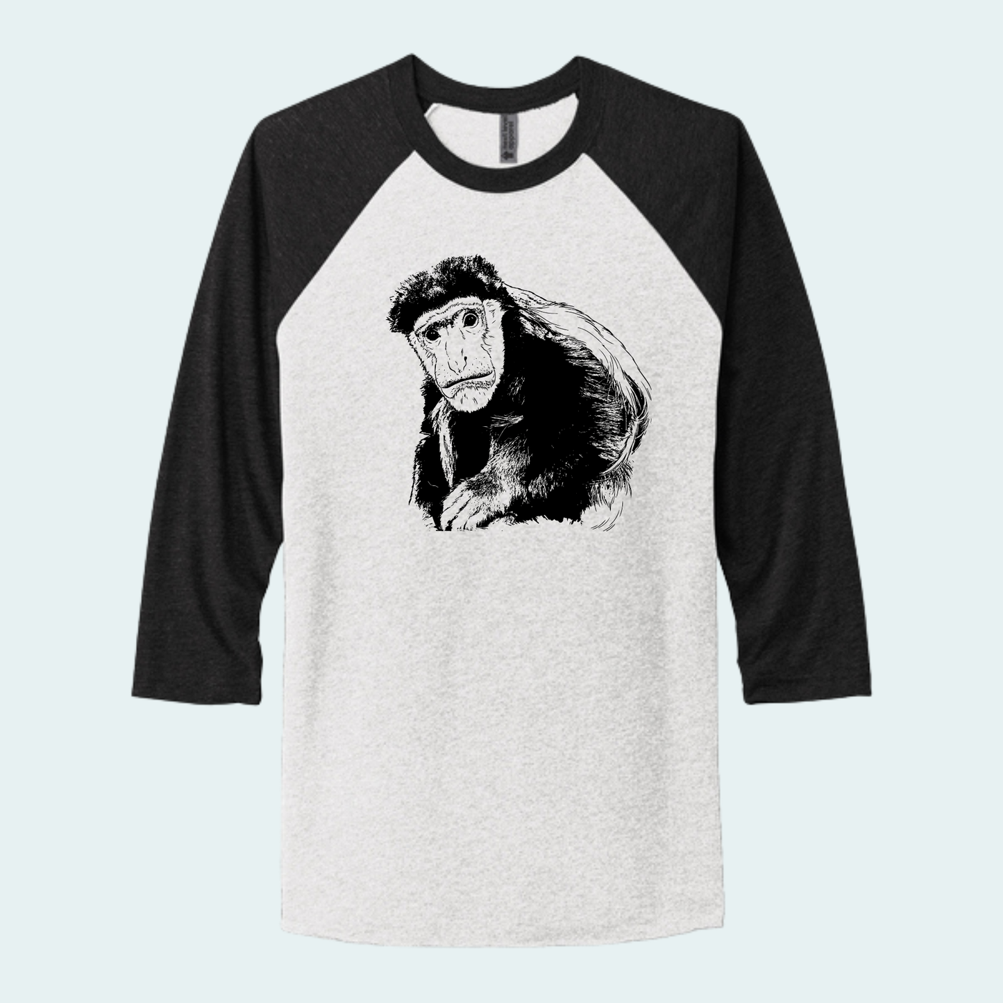 Guereza Colobus Fundraiser (Limited Edition for August) Unisex 3/4-Sleeve Raglan Tee