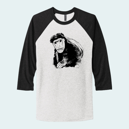 Guereza Colobus Fundraiser (Limited Edition for August) Unisex 3/4-Sleeve Raglan Tee