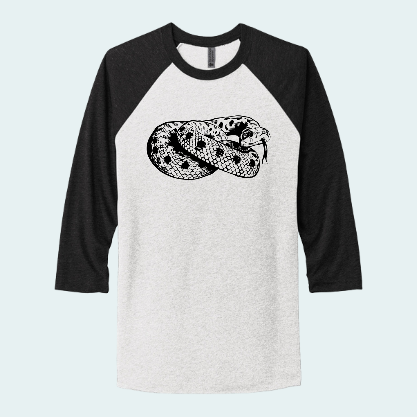 Western Hognose Snake (Limited Edition for August) Unisex 3/4-Sleeve Raglan Tee