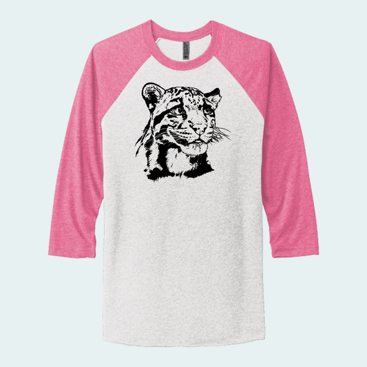Clouded Leopard (Limited Edition for September) Unisex 3/4-Sleeve Raglan Tee