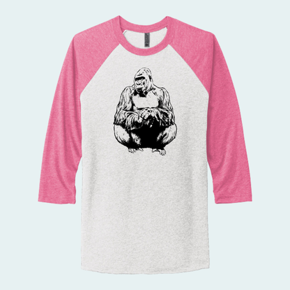 Western lowland Gorilla (Limited Edition for September) Unisex 3/4-Sleeve Raglan Tee