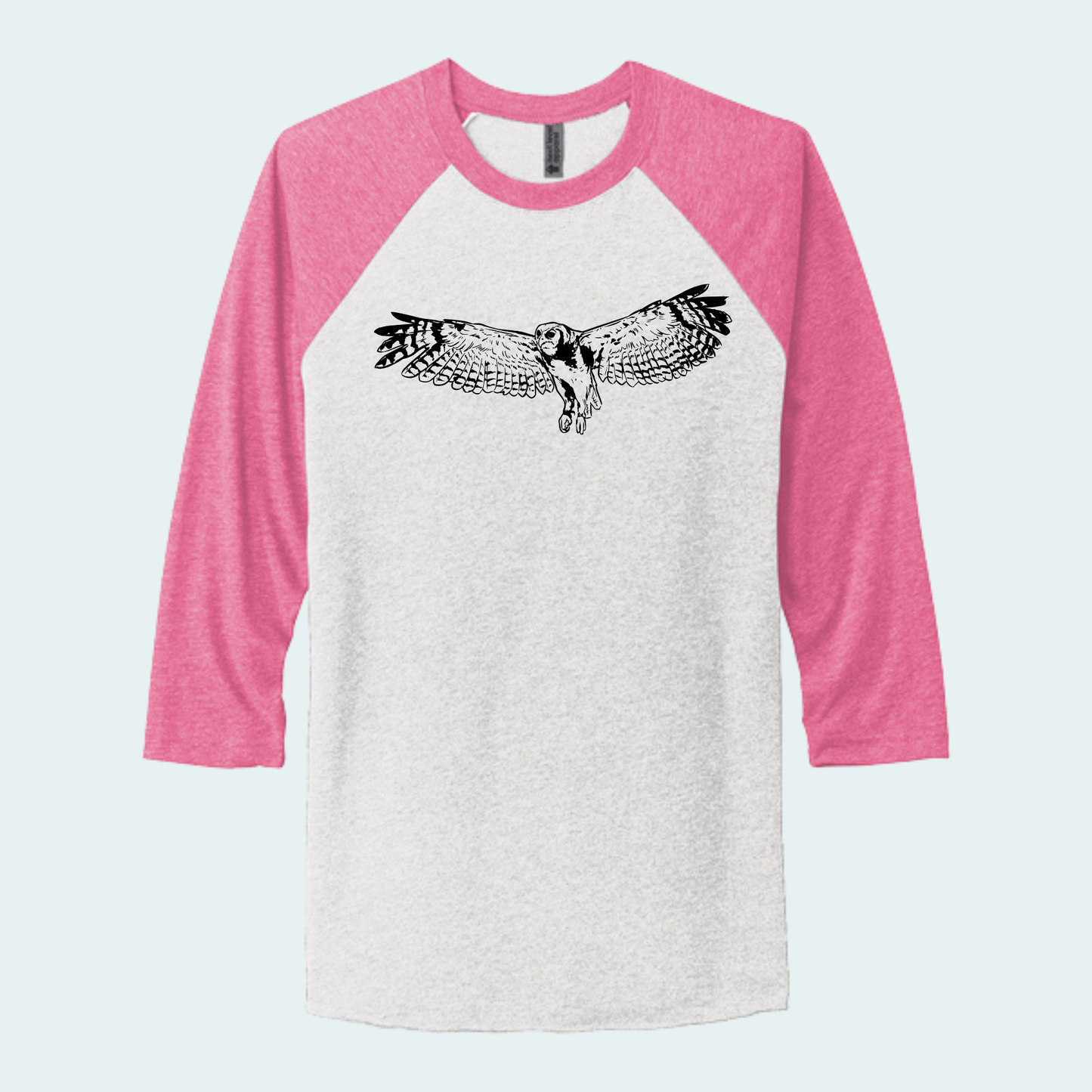 Verreaux's Eagle Owl (Limited Edition for August) Unisex 3/4-Sleeve Raglan Tee