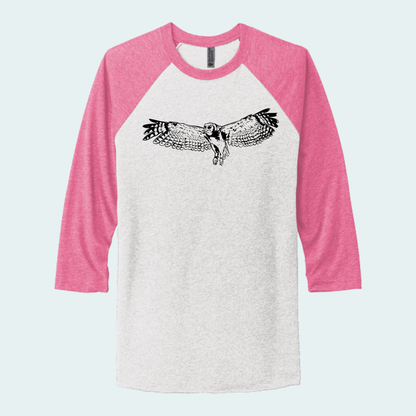 Verreaux's Eagle Owl (Limited Edition for August) Unisex 3/4-Sleeve Raglan Tee