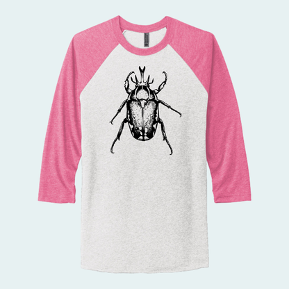 Magnificent Flower Beetle (Limited Edition for September) Unisex 3/4-Sleeve Raglan Tee