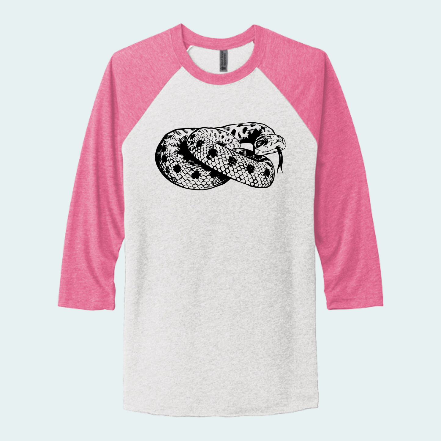 Western Hognose Snake (Limited Edition for August) Unisex 3/4-Sleeve Raglan Tee