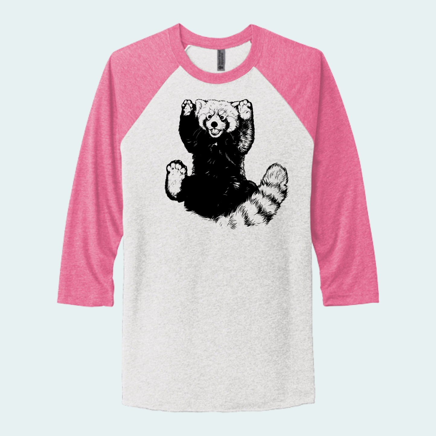 Red Panda - Paws UP (Limited Edition for September) Unisex 3/4-Sleeve Raglan Tee