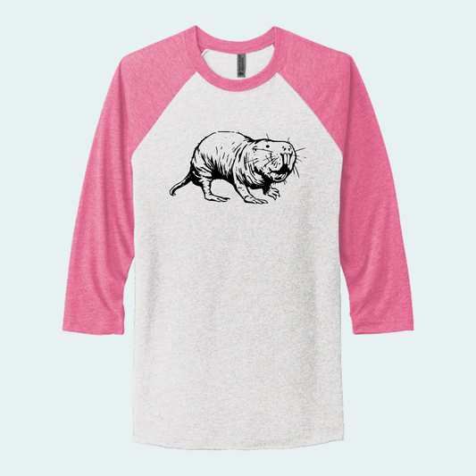 Naked Mole Rat (Limited Edition for August) Unisex 3/4-Sleeve Raglan Tee