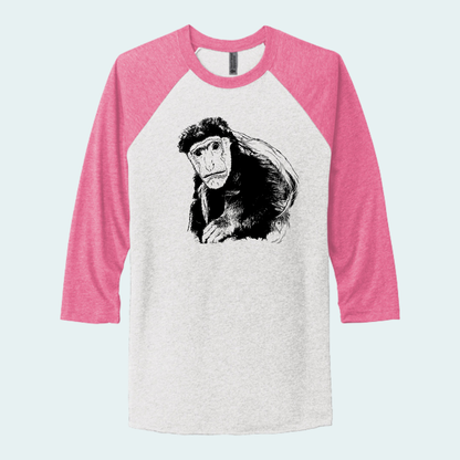Guereza Colobus Fundraiser (Limited Edition for August) Unisex 3/4-Sleeve Raglan Tee