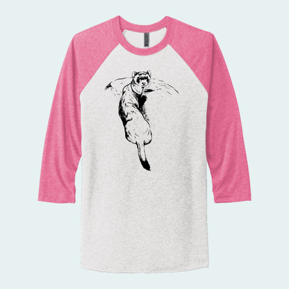 Black Footed Ferret (Limited Edition for September) Unisex 3/4-Sleeve Raglan Tee