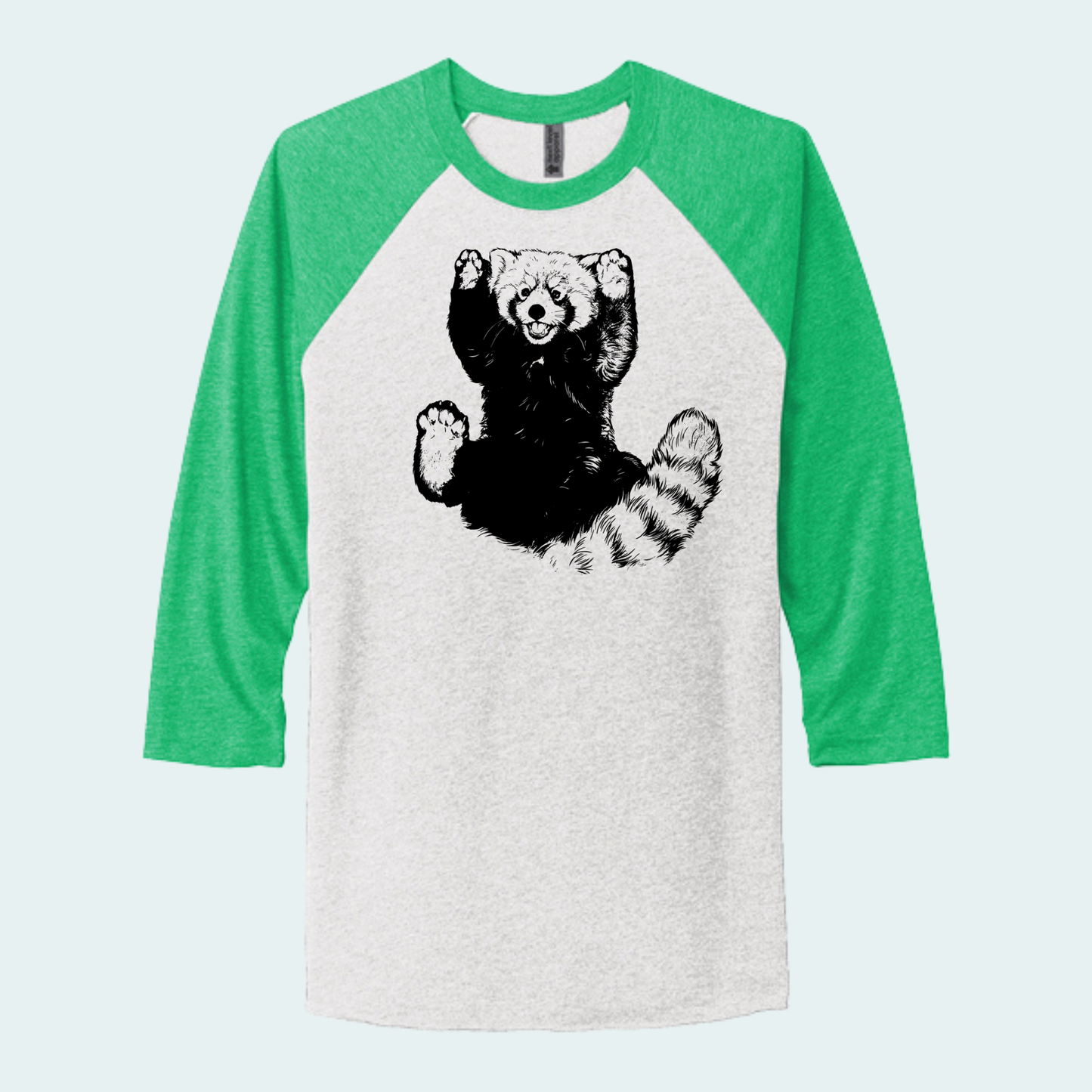 Red Panda - Paws UP (Limited Edition for September) Unisex 3/4-Sleeve Raglan Tee