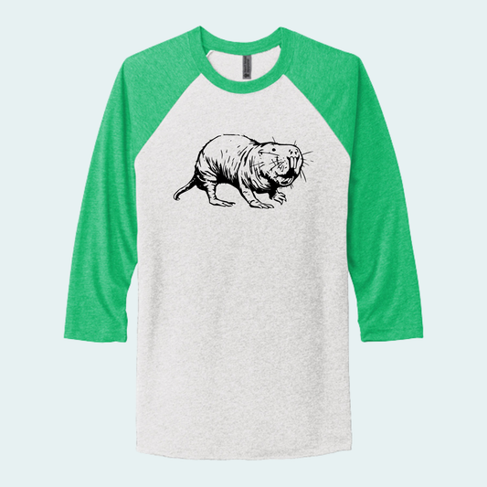 Naked Mole Rat (Limited Edition for August) Unisex 3/4-Sleeve Raglan Tee