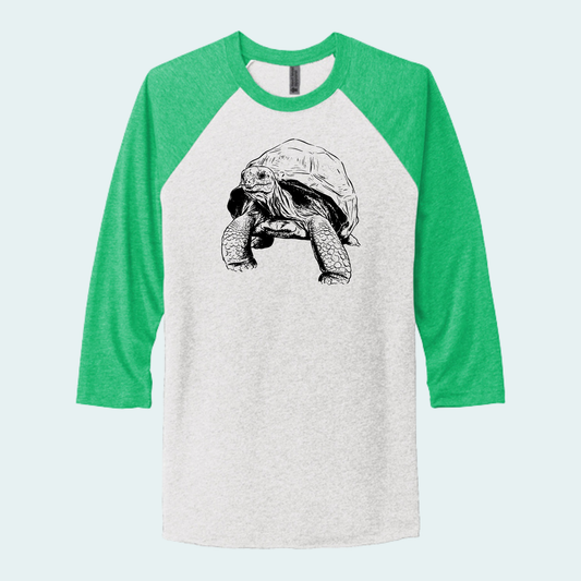 Aldabra Tortoise (Limited Edition for September) Unisex 3/4-Sleeve Raglan Tee