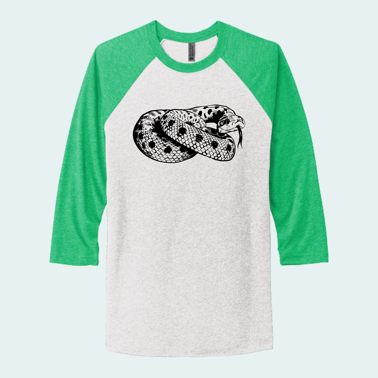 Western Hognose Snake (Limited Edition for August) Unisex 3/4-Sleeve Raglan Tee