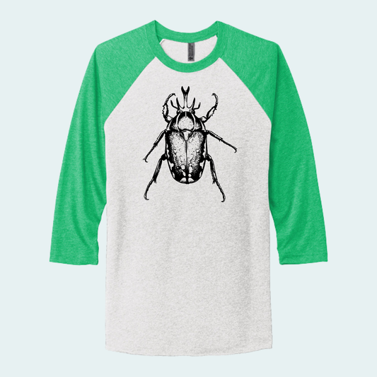 Magnificent Flower Beetle (Limited Edition for September) Unisex 3/4-Sleeve Raglan Tee