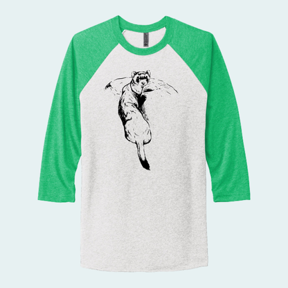 Black Footed Ferret (Limited Edition for September) Unisex 3/4-Sleeve Raglan Tee