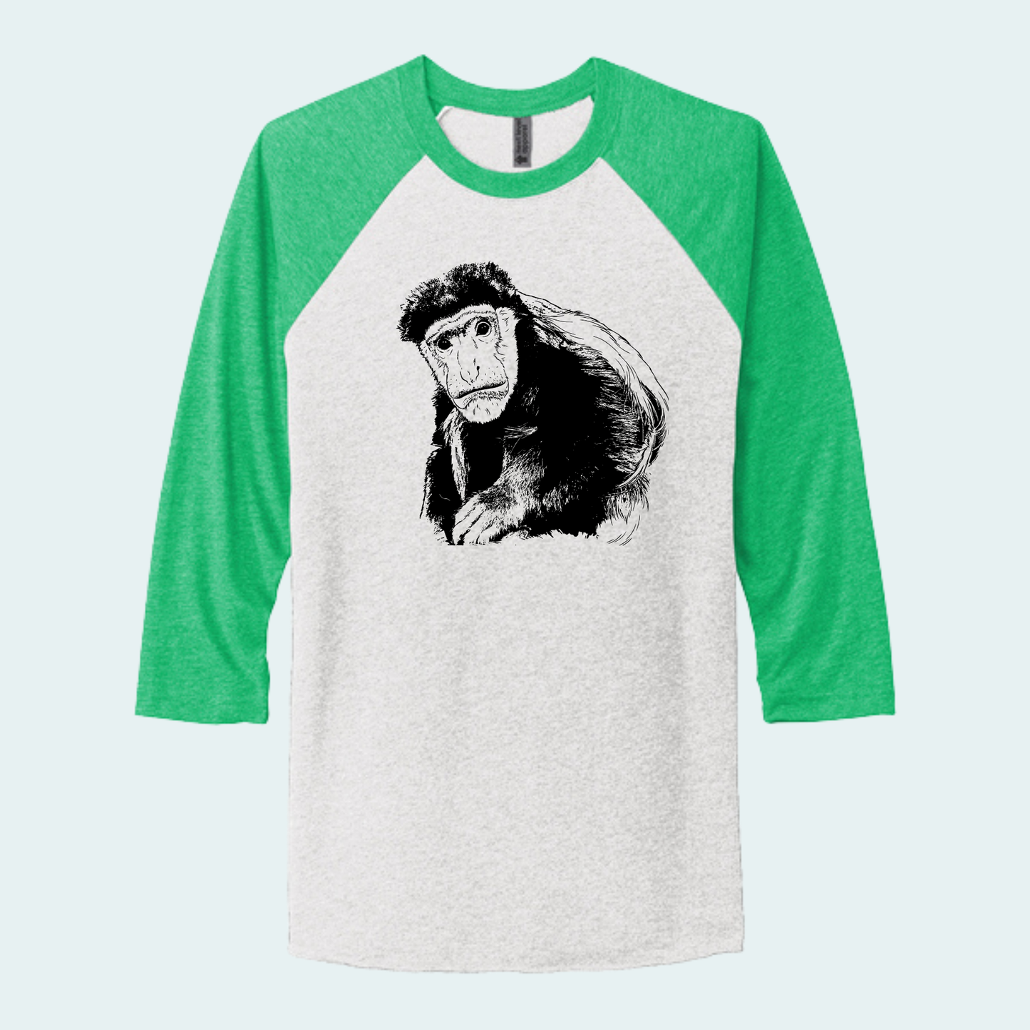 Guereza Colobus Fundraiser (Limited Edition for August) Unisex 3/4-Sleeve Raglan Tee