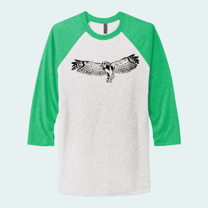 Verreaux's Eagle Owl (Limited Edition for August) Unisex 3/4-Sleeve Raglan Tee