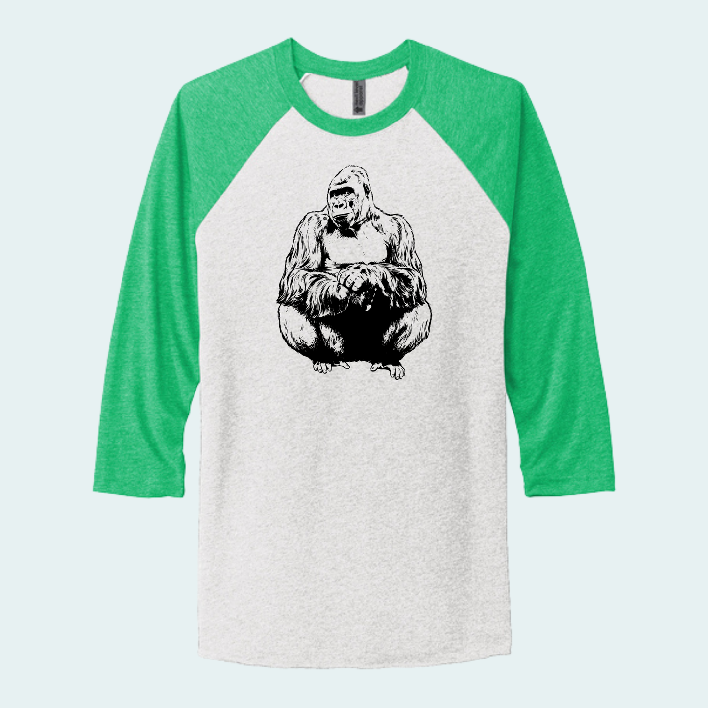 Western lowland Gorilla (Limited Edition for September) Unisex 3/4-Sleeve Raglan Tee