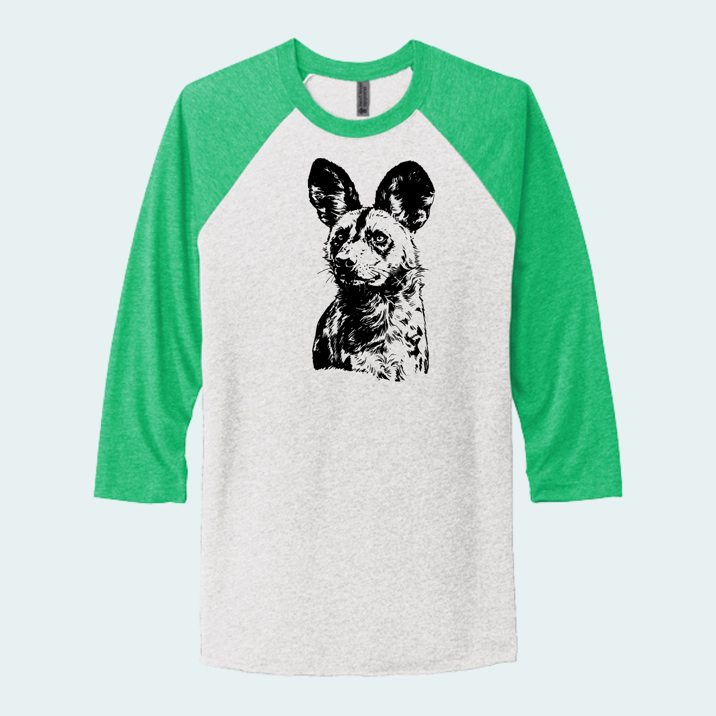 Kalahari African Wild Dog Conservation Trust Fundraiser (Limited Edition for September) Unisex 3/4-Sleeve Raglan Tee