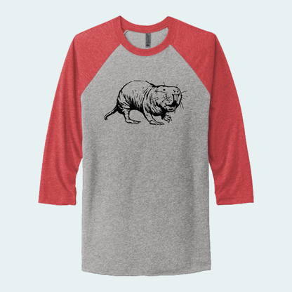 Naked Mole Rat (Limited Edition for August) Unisex 3/4-Sleeve Raglan Tee