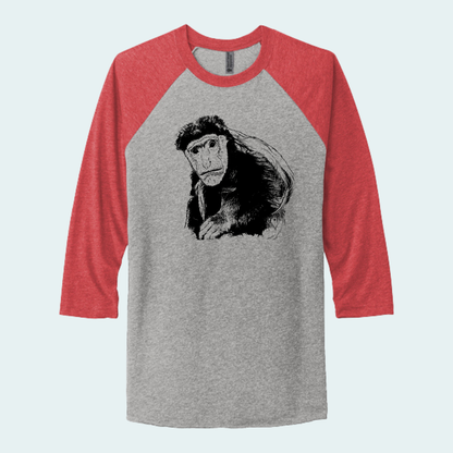 Guereza Colobus Fundraiser (Limited Edition for August) Unisex 3/4-Sleeve Raglan Tee