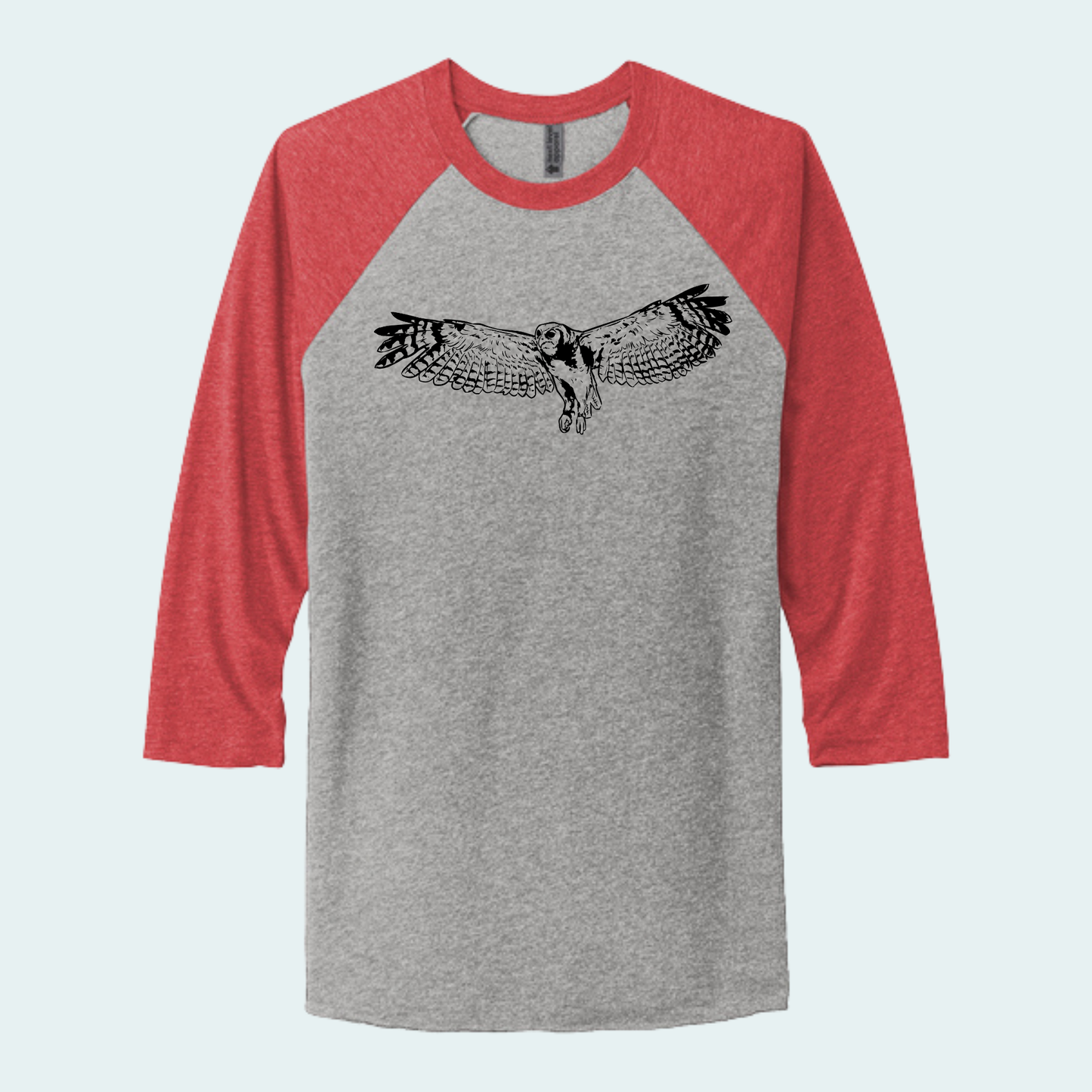Verreaux's Eagle Owl (Limited Edition for August) Unisex 3/4-Sleeve Raglan Tee