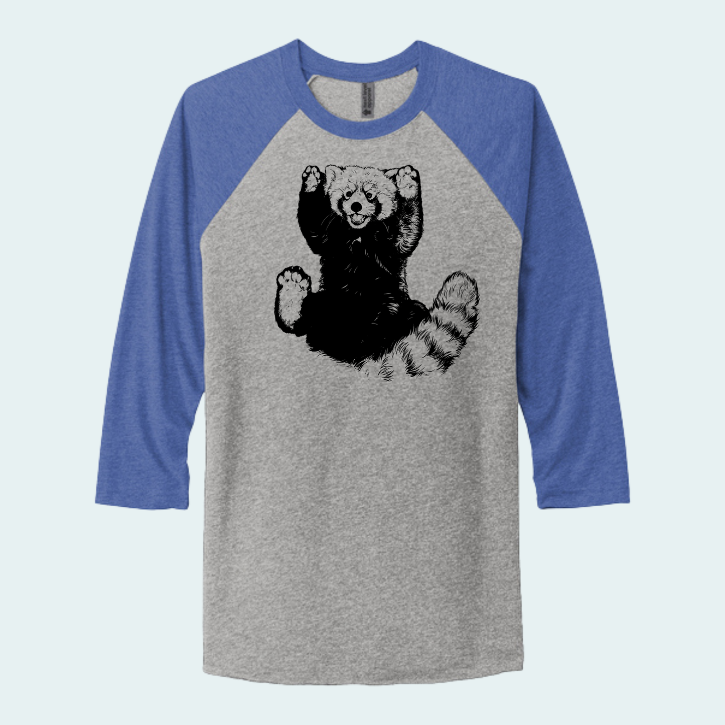 Red Panda - Paws UP (Limited Edition for September) Unisex 3/4-Sleeve Raglan Tee