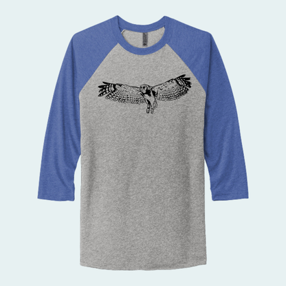 Verreaux's Eagle Owl (Limited Edition for August) Unisex 3/4-Sleeve Raglan Tee