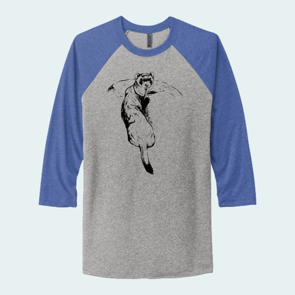 Black Footed Ferret (Limited Edition for September) Unisex 3/4-Sleeve Raglan Tee