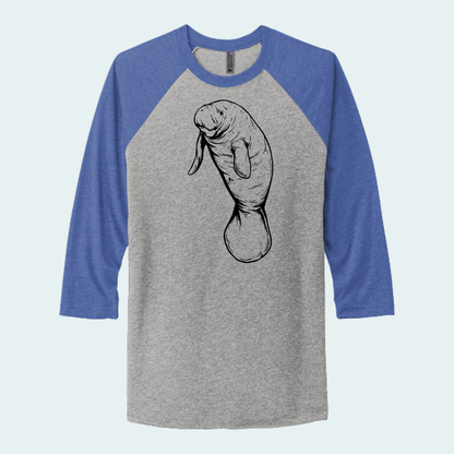 Manatee (Limited Edition for September) Unisex 3/4-Sleeve Raglan Tee