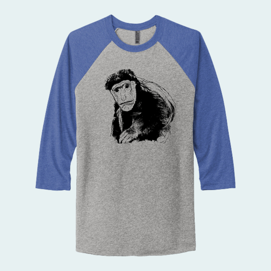 Guereza Colobus Fundraiser (Limited Edition for August) Unisex 3/4-Sleeve Raglan Tee