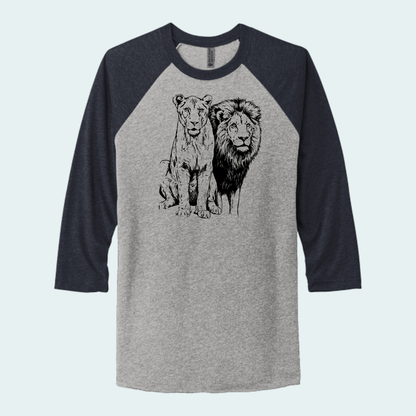Lions (Limited Edition for August) Unisex 3/4-Sleeve Raglan Tee