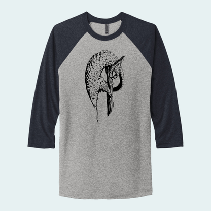 Pangolin (Limited Edition for August) Unisex 3/4-Sleeve Raglan Tee
