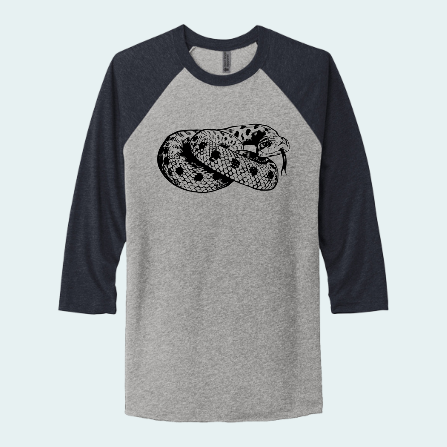 Western Hognose Snake (Limited Edition for August) Unisex 3/4-Sleeve Raglan Tee