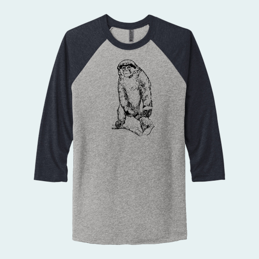 Red Colobus Fundraiser (Limited Edition for August) Unisex 3/4-Sleeve Raglan Tee