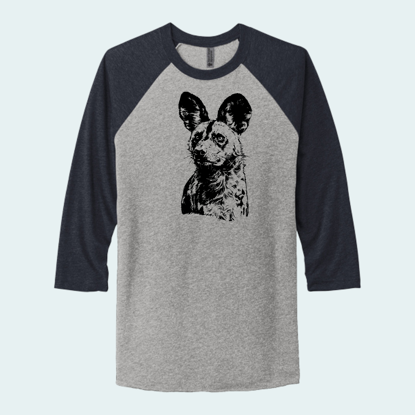 Kalahari African Wild Dog Conservation Trust Fundraiser (Limited Edition for September) Unisex 3/4-Sleeve Raglan Tee
