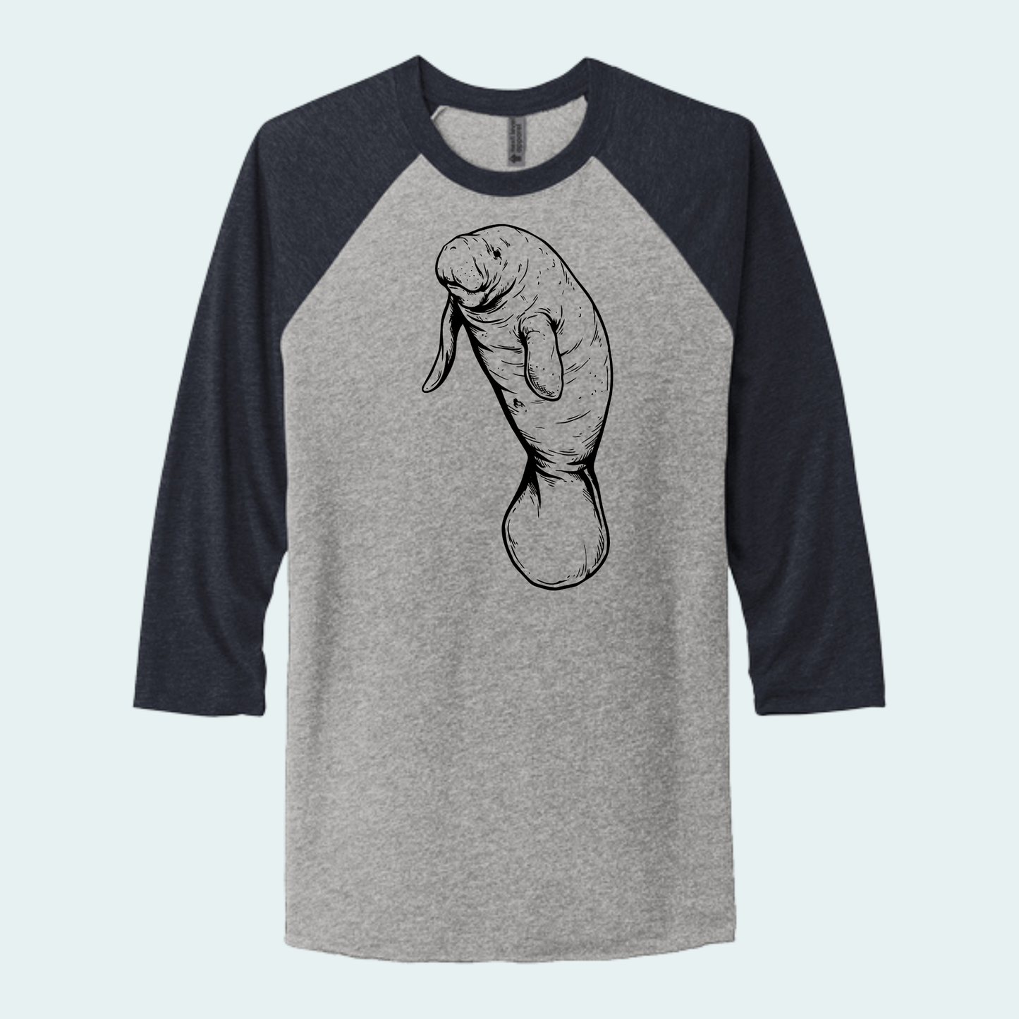Manatee (Limited Edition for September) Unisex 3/4-Sleeve Raglan Tee