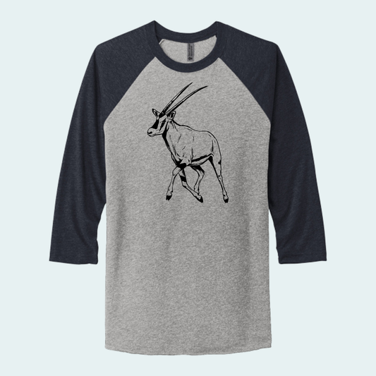 Beisa Oryx (Limited Edition for August) Unisex 3/4-Sleeve Raglan Tee