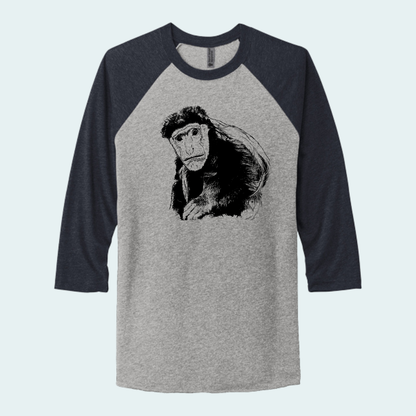 Guereza Colobus Fundraiser (Limited Edition for August) Unisex 3/4-Sleeve Raglan Tee
