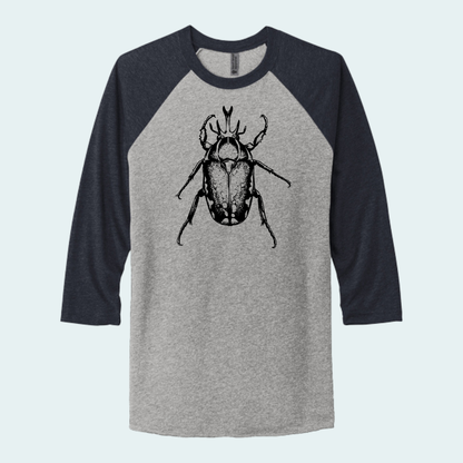 Magnificent Flower Beetle (Limited Edition for September) Unisex 3/4-Sleeve Raglan Tee