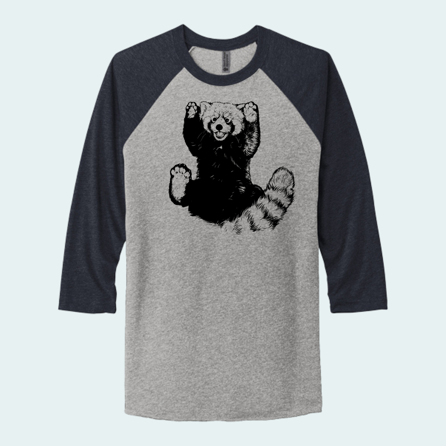 Red Panda - Paws UP (Limited Edition for September) Unisex 3/4-Sleeve Raglan Tee