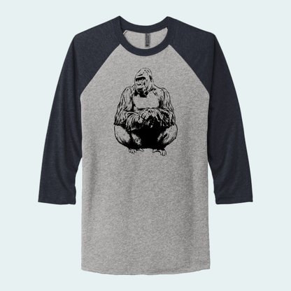 Western lowland Gorilla (Limited Edition for September) Unisex 3/4-Sleeve Raglan Tee